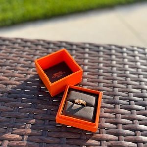 hermès collier de chien ring gold